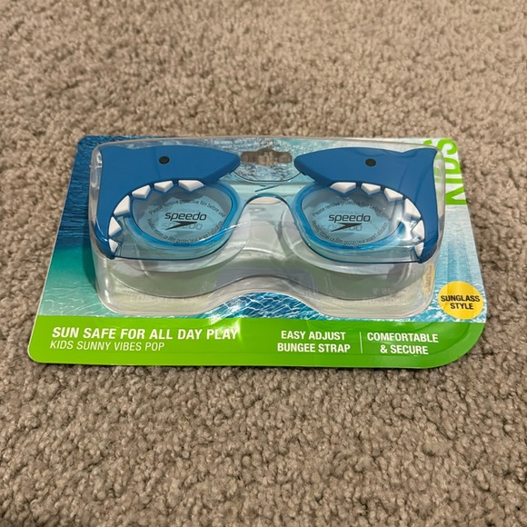 NWT Speedo Kid's Sunny Vibes Swim Goggles Ages 3-6 - Shark - Picture 3 of 4